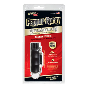 SABRE Key Case Pepper Spray with Quick Release Key Ring